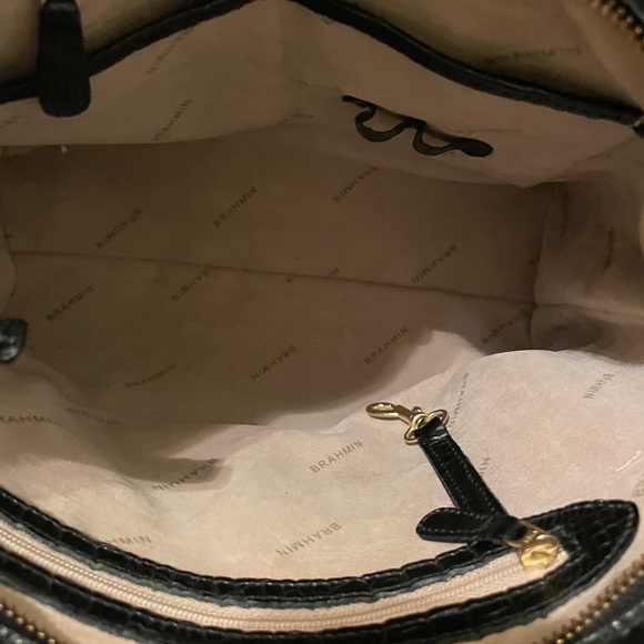 Brahmin Mini Arno croc embossed leather handbag or crossbody like new